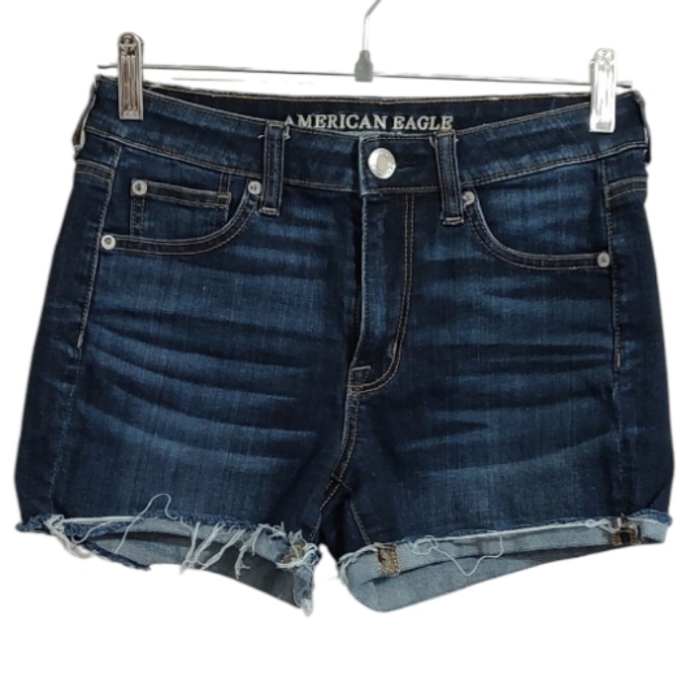 American Eagle Dark Blue Hi-Rise Shortie